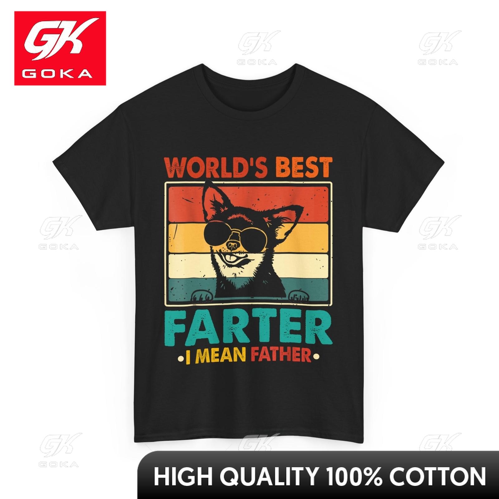 Worlds Best Farter I Mean Father TShirt Fathers Dat Dad Funny Friendly Handdrawn Flexible Cool Tee Refined Lovely TeeShirt S