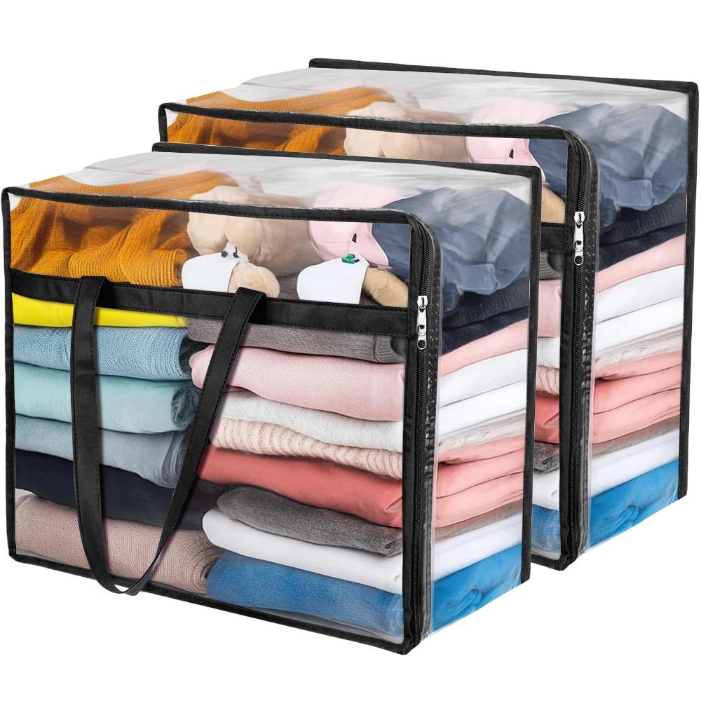 1/2PCS PVC Clothes Storage Bags 40L Moving Bags High Quality Blanket Storage Bag Clothing Storage