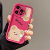 Flower bear for iPhone17PorMax mobile phone case 17 Apple 16 matte 14/15 cute soft case