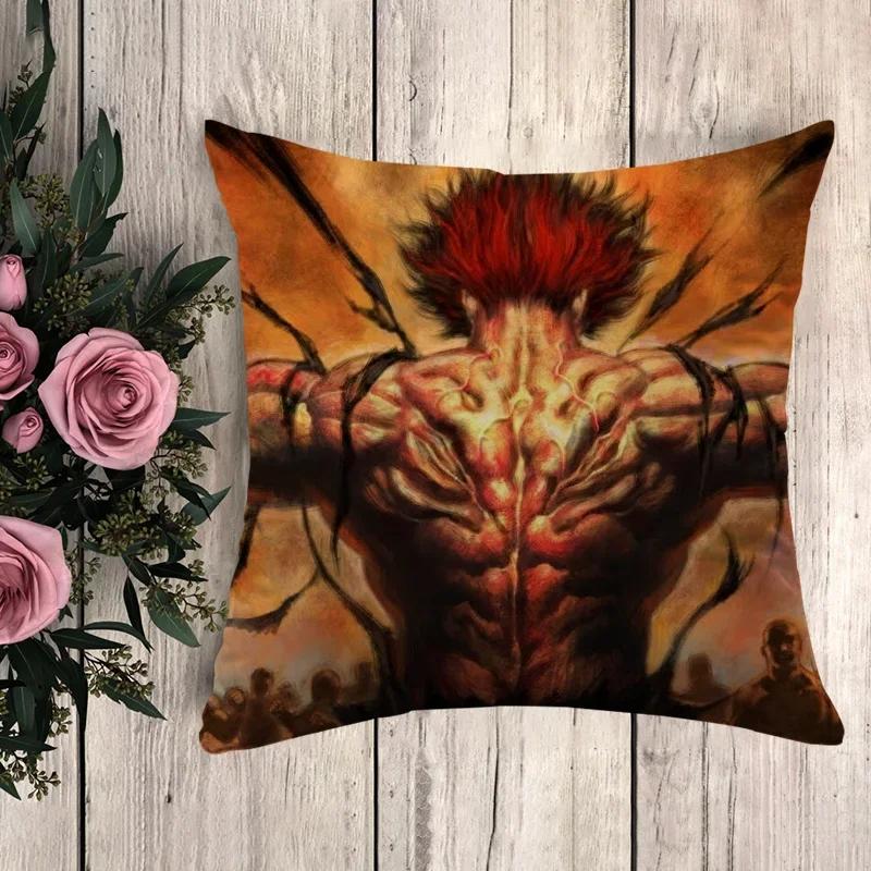 

Подушка Баки Ханма Декоративная наволочка Декор Наволочки для подушек x Наволочки для подушек Украшение для автомобиля Наволочки Диван 66x66cm бордовый