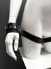Handcuffs and Thigh Cuffs with Chain Half Rings Leder 2015