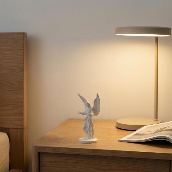 3D Printed European Angel Ornament, Matte Finish Light Luxury Home Decor with Open Arms Design, Open Arms Angel Statue