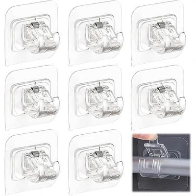 Adjustable Non-Slip Curtain Rod Bracket Hook for Bathroom & Kitchen - Modern & Simple Design 