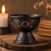 Ritual Chalice Antique Copper Triple Moon 10x8cm
