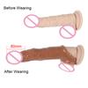 Sexuální hračky pro muže na zvětšování penisu pro muže Oddálení ejakulace pro muže Realistický kondom na penis 18cm Prodlužovač rukávů na penis