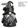 Wizard Hat Gnome with Stars Halloween Gothic Resin Figurine, Dark Faceless Doll for Witchcraft Decor Desk Shelf, Spooky Home Ornament, Trick or Treat