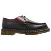 MM6 Maison Margiela X Dr. Martens 1461 Leather Slip-On Round-Toe Loafers Unisex Loafers Black Red 32184002