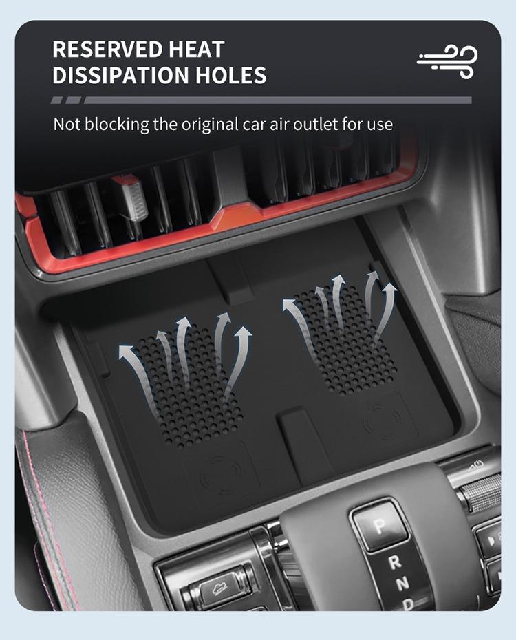 2024 BYD Shark Pickup Wireless Charging Pad Anti-slip Dustproof Silicone Mat