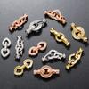 ZHUKOU Hooks for jewelry making women bracelet jewellery making supplies Cubic zirconia connectors jewelry materials VK197