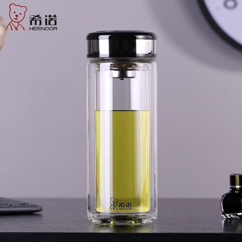 Heenoor XN-6753 Double-Wall Glass Tea Infuser Bottle