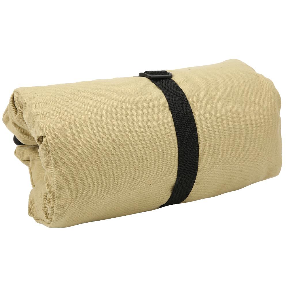 Canvas Tool Roll Up Pouch With 5 Zipper Pockets Tool Organizer Tool Roll Up Bag  Car Camping