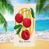 Red Cherry Stripe Beach Towel Rojo Cereza Text Design Quick Dry Microfiber Towel For Summer Pool Travel Women?