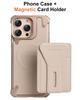 Eary for iPhone 16 Pro Max Phone Case with Stand Magnetic Wallet Card Holder Card Slot Wireless Charging Bumper Protective Cover