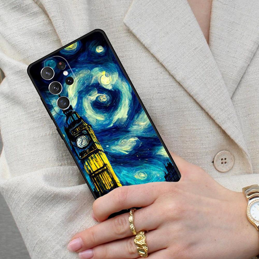 Van Gogh Starry Night Cell Phone Case for Samsung Galaxy S26 Ultra S25 S24 S23 S22 S21 S20 Note10 Cover