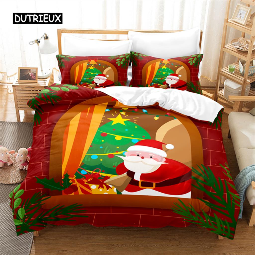 Father Christmas Bedding Set Duvet Cover Set 3d Bedding Digital Printing Bed Linen Queen Size Bedding Sets Fashion Design