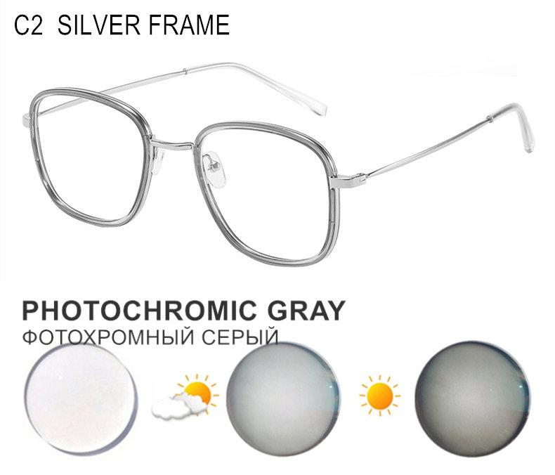 Prescription Glasses For Myopia Women Men Photochromic Or Blue Light Blocking Lenses Nearsighted Or Astigmatism Custom UF144