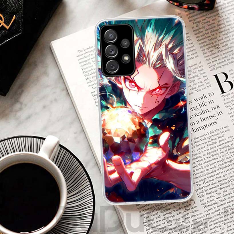 D-Dr Stone Anime Phone Case For Samsung A17 A16 A26 A36 A56 A15 A14 A13 A55 A54 A53 A35 A34 A33 A25 A24 A23 A05S A04S A03S A16 A