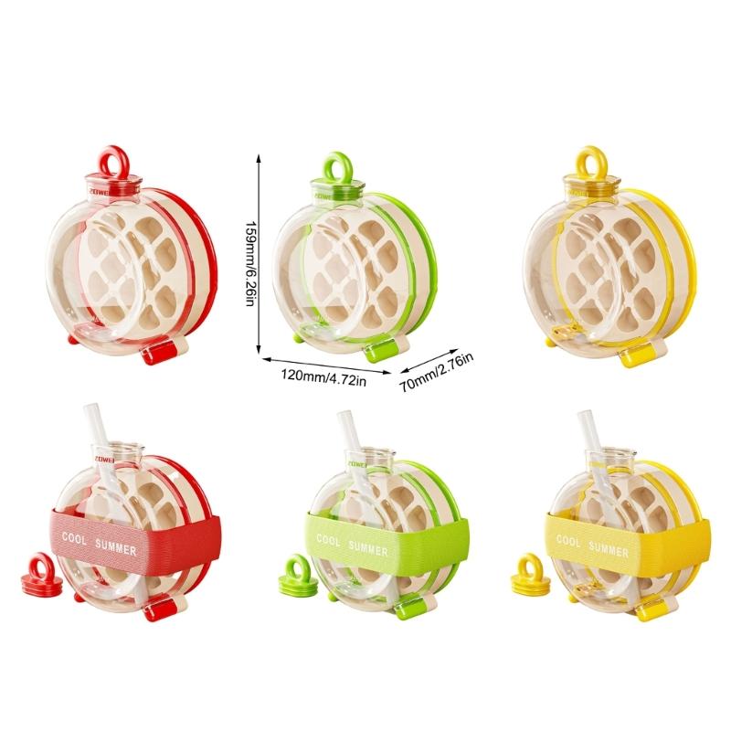 Efficient Portable Ice Cubes Molds Bottle With Built In Molds And Carry Strap Sports Water Bottle with Built in Ice Tray