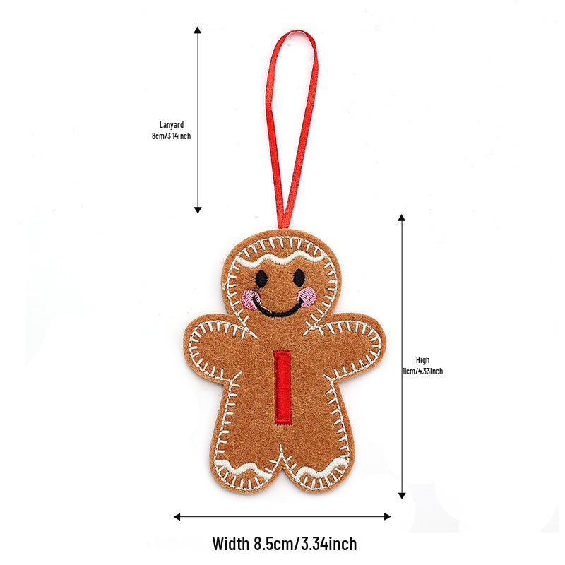 Christmas Gingerbread Man Ornaments: Festive Alphabet Hanging Decorations