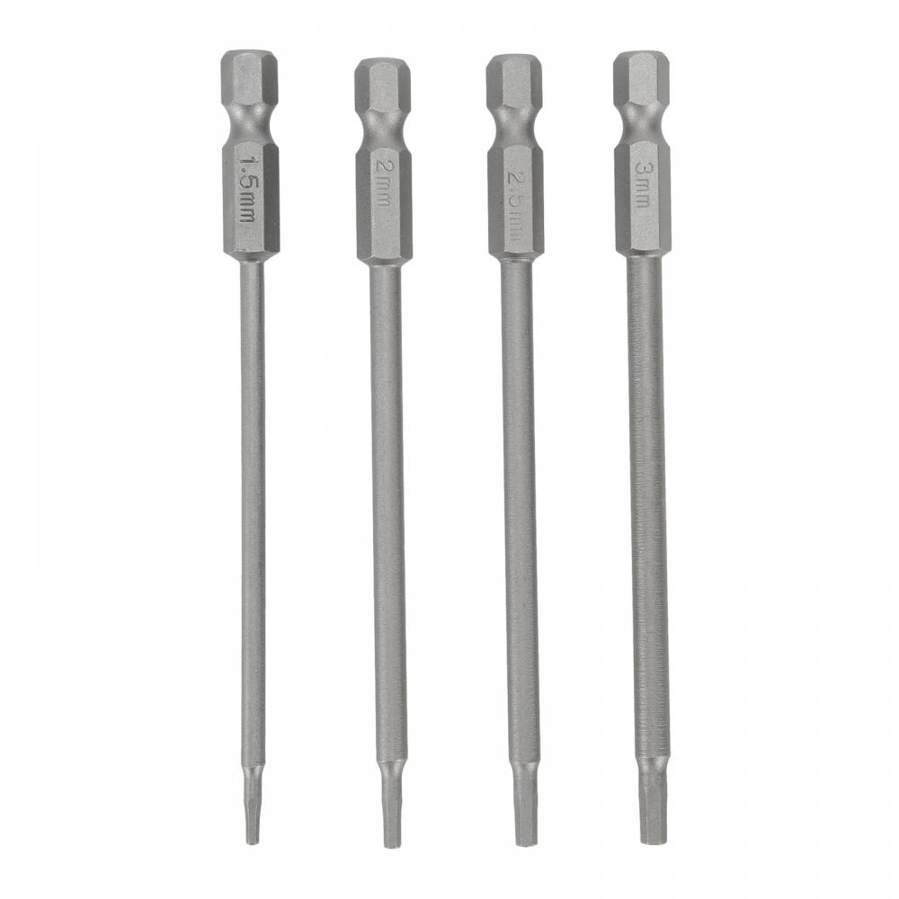 Alloy Steel Screwdriver Bits Quick Connection 1 4 Hex Shank Magnetic Head