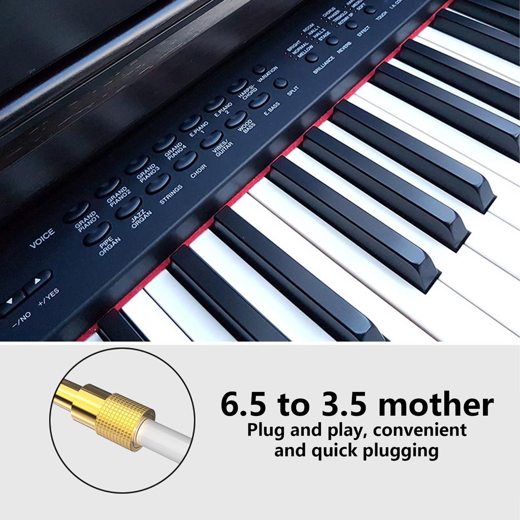 6.5mm To 3.5mm Headphone Jack Adapter 3.5mm To 6.5mm Audio Converter Enhances Sound Quality for Mixing Console Speaker