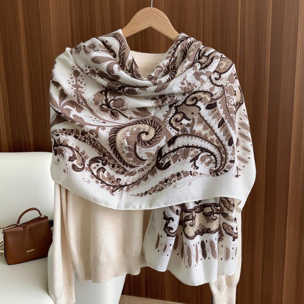 Women S Thin Summer Beach Shawl Fashion Versatile Printed Scarf