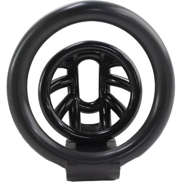 FREDORCH 2022 Super Small Penis Ring Sissy Chastity Cage,Locked in Male Chastity Device with 4 Base Ring (L-Large, Black)