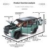 1:24 BYD LOOK UPAT U8 SUV Alloy Car Diecast Model Sound & Light Pull Back Children Toy Trendy Display Ornament Gift For Children