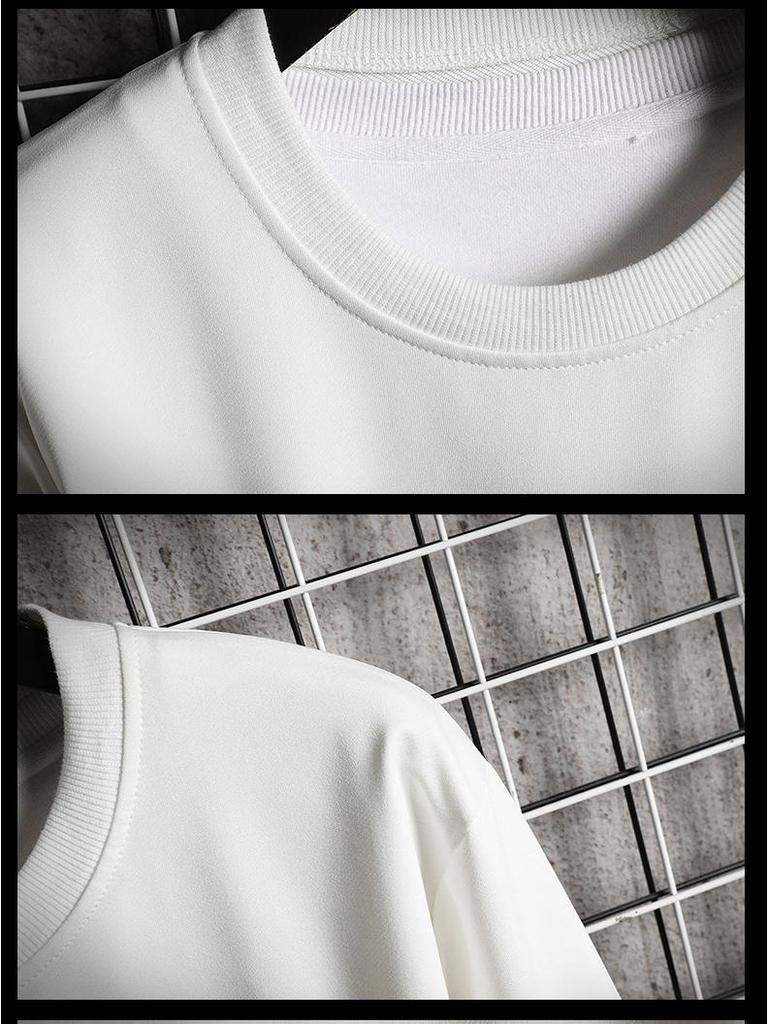 Men's Gradient Color Casual Round Neck Sweatshirt - Trendy Korean Style, Loose Fit for Spring and Autumn