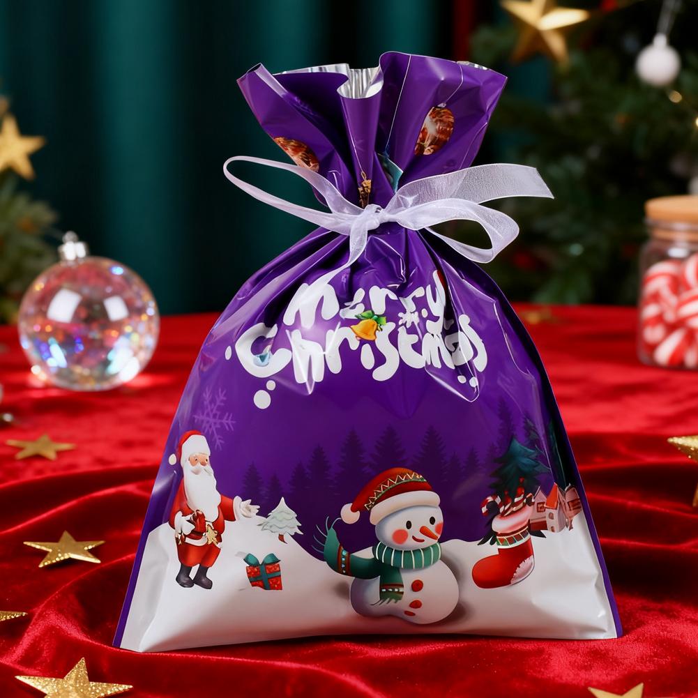30 Stück Weihnachten Kordelzug Geschenktüte Neujahr Große Süßigkeiten Keks Verpackungsbeutel Navidad Weihnachten Heimparty Dekoration
