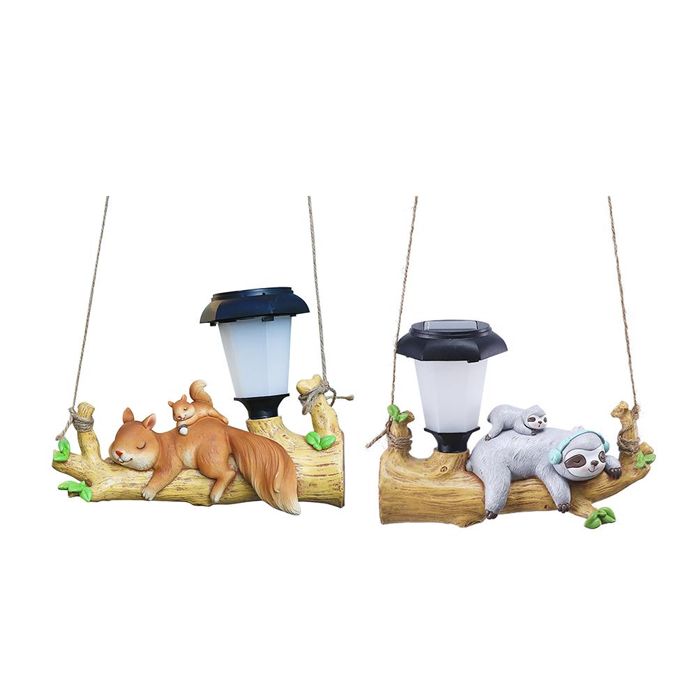 

Светодиодный настенный светильник на солнечной батарее, креативная водонепроницаемая белка-ленивец для домашнего пути, прохода, лужайки