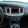 Innenraum Armaturenbrett GPS-Navigation Rahmen Verkleidung Abdeckung Dekoration Rot Für Dodge Charger 15-21