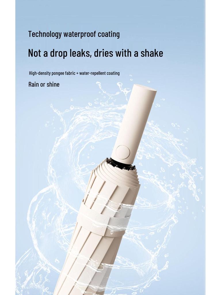 Extra Large Automatic Umbrella with Reinforced Anti-UV Sun Protection and Custom Print