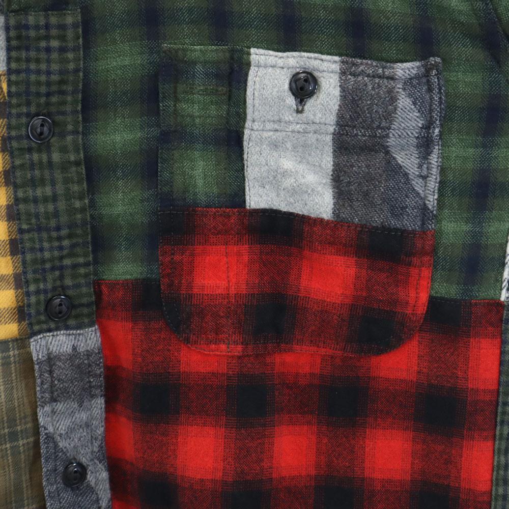 unused RRL Check Pattern Long sleeve patchwork Flannel shirt Women Used