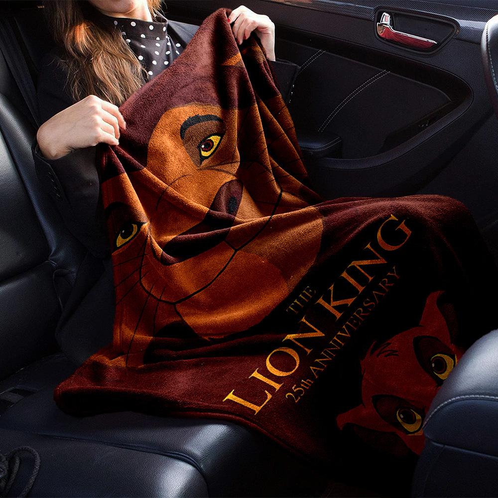 1pc Lion King 25th Anniversary Blanket Lightweight Flannel Throw for Sofa Bed Travel Camping Livingroom Office Couch Chair 1119KK