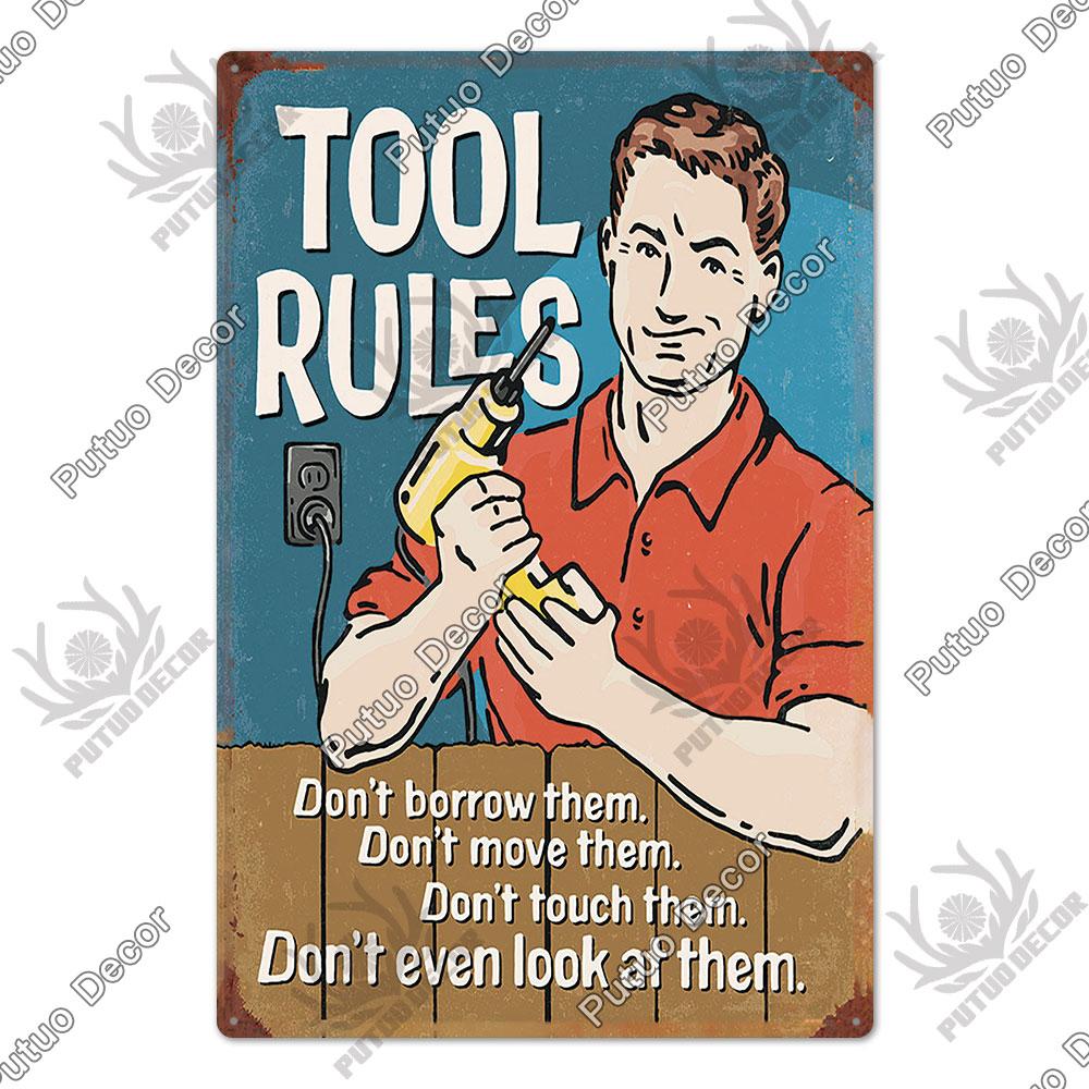 Decor Tire Shop Vintage Tin Sign Plaque Metal Iron Plate Wall Adornment for Garage Gas Station Car Sale Repair Poster