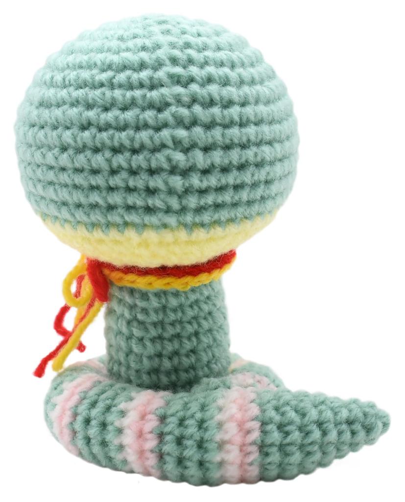 NASKA Amigurumi Kit Jammy the Snake (Medium-Thick Pop Fruits) - Approx. 16.5cm Tall, Design by Miyuki Ichikawa, MI-24