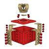 1PC 3D Printed Hollow Prank Gift Box with Screws - Realistic 3D Illusion Plastic Puzzle Cube Coin Container, Easy to Assemble Without Filling