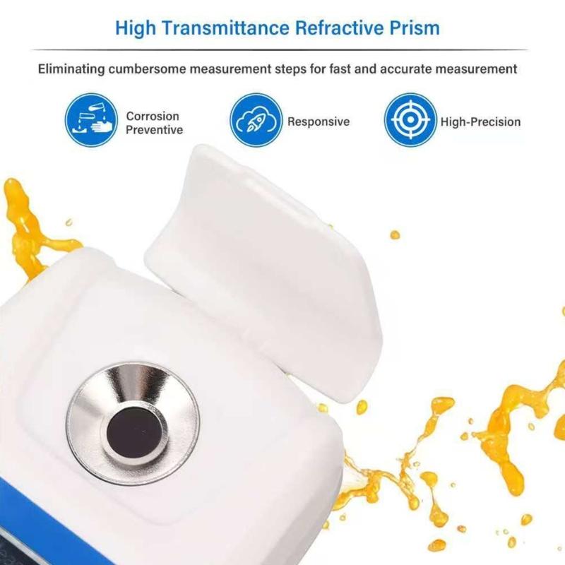 Sugar Refractometer Sugar Meter Battery Operated for Precise Sugar Content Analysis in Food Beverage and Coffee