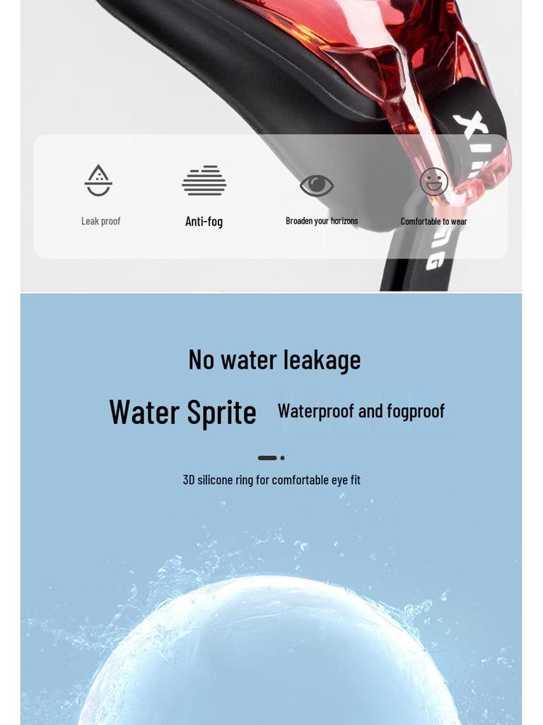 Xinhang Prescription Adult Swim Goggles: Waterproof, Anti-fog, Printable Logo, Myopia Available