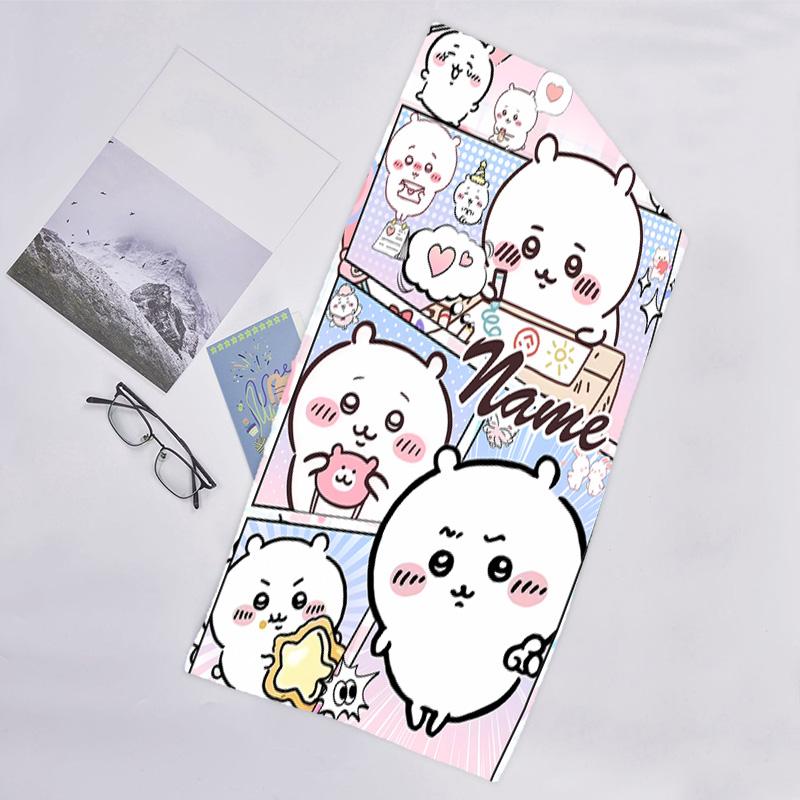 1pc Chiikawa Beach Towel with Custom Name, Beach/Swimming/Bath/Picnic/Camping Towel, Suitable for Seaside Beaches