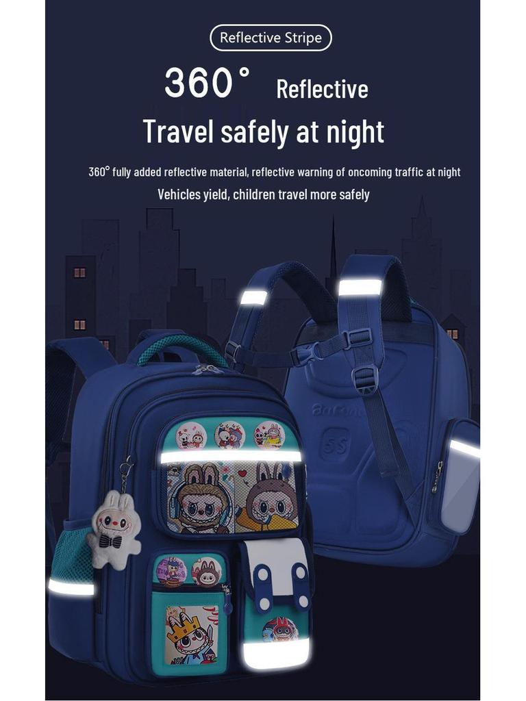 Lightweight Large Capacity Backpack for Grade 1-6 Students, Boys or Girls