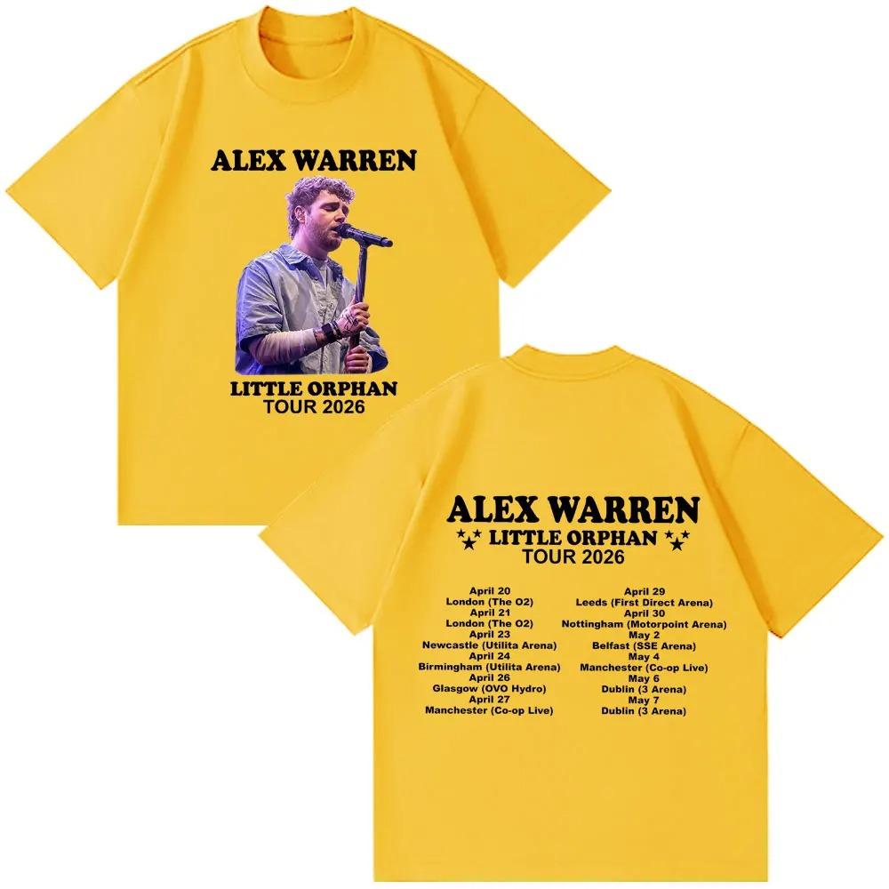

Summer Cotton Casual Oversized Tshirts Streetwear Singer Alex Warren 2026 Tour Print Tshirts Unisex Women Hiphop Vintage Tshirt 4XL