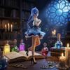 1pc Blue-haired twin-braid girl Figure | Atmospheric Car & Bedroom Decor | Collectible Essential Gift for Birthday & Holiday.