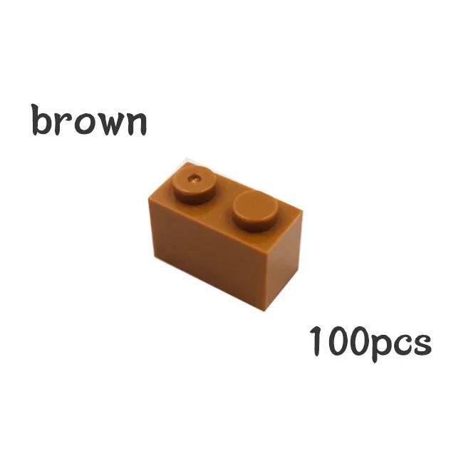 100Pcs DIY 3004 Thick Constructing Blocks Particle Figures 1x2 Dots Brick Works With Educational Creative Construction Leduo Kid Toy