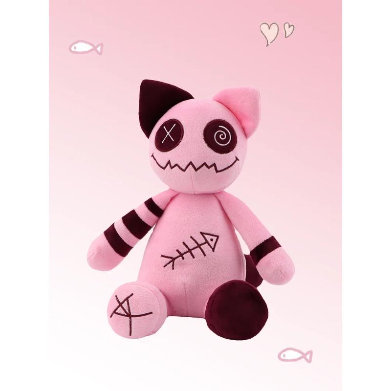 Zombie Cat Plush Toy Plush Animal Plush Toy Pink Kawaii Cat Doll Cartoon Peripheral Toy Pillow Home Decor Gift