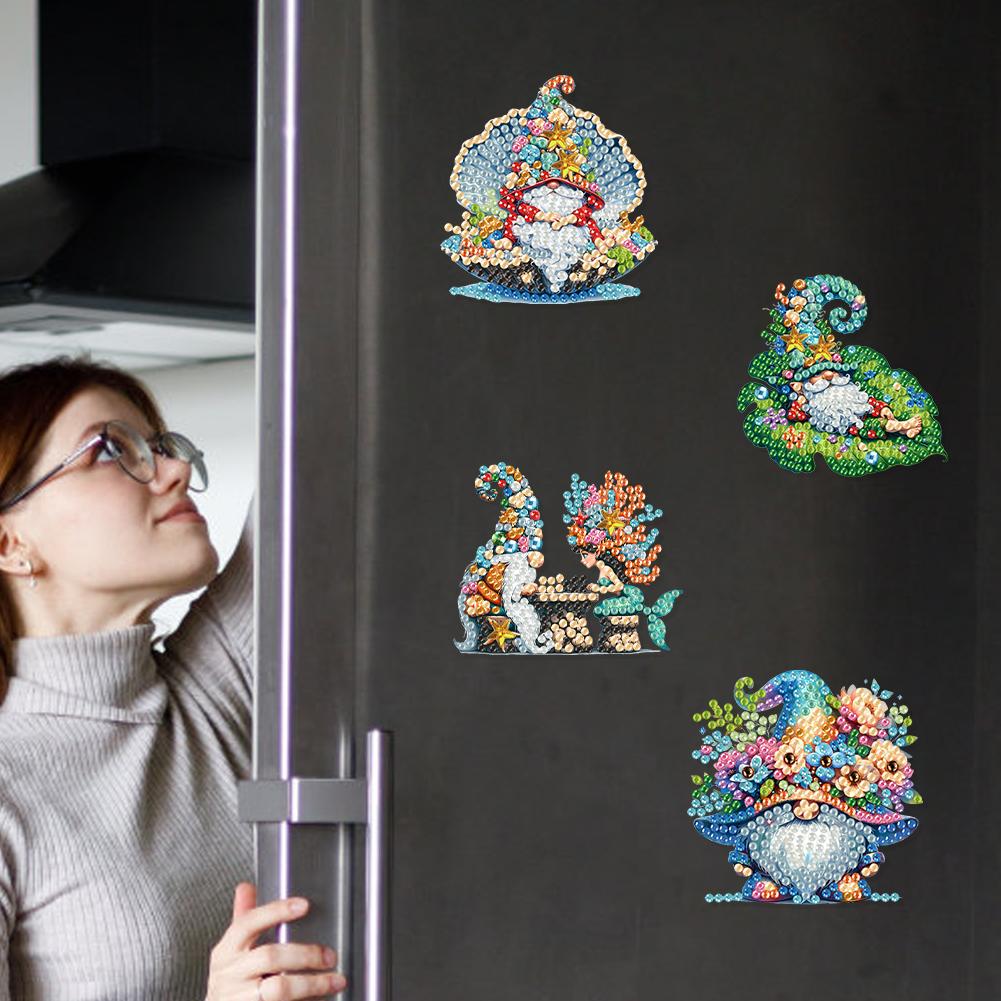6Pcs Diamond Painting Refrigerator Magnets Cute Diamond Painting Magnets Diamond Art Magnets DIY Art Crafts for Adults Beginners