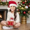Santa Hat for Adults Kids Soft Knitted Christmas Hat Classic Red Parent-Child Skull Cap with Pompom for Xmas New Year Party Supplies
