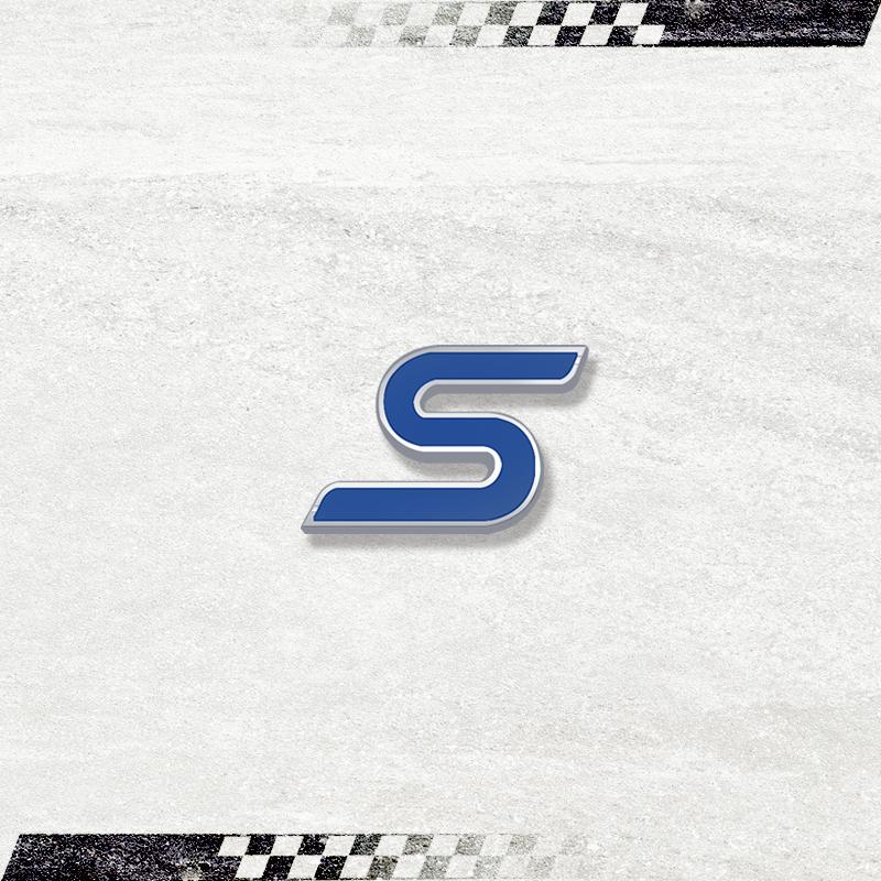 3D Car Sticker S Head Front Grille Badge Metal Decal Emblem Accessories