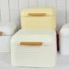 Farmhouse Iron Bread Box Bin Flip Top Storage Sundries Organizer for Countertop Home Coffee Shop